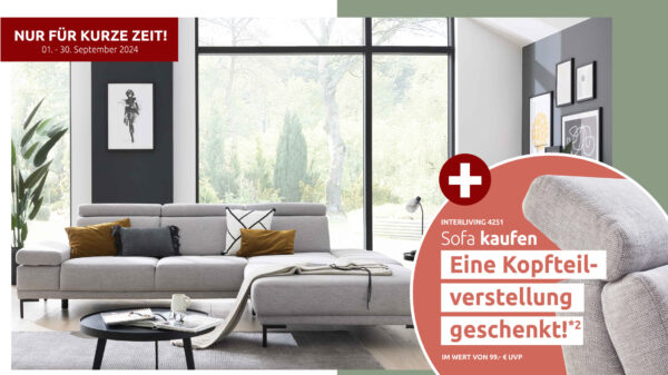 Interliving Sofa Serie 4251 – Ecksofa mit Funktionen