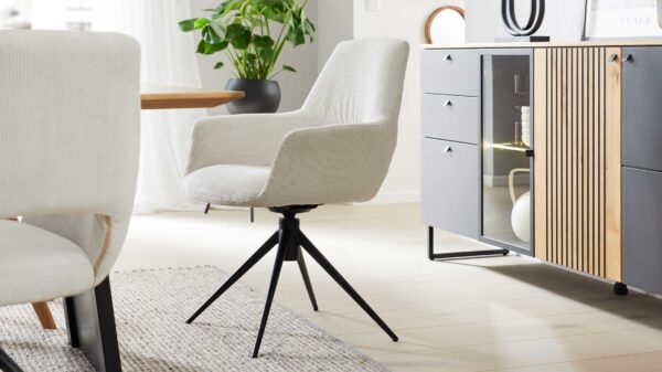 Interliving Esszimmer Serie 5605 – Armlehnstuhl 2282-04 mit Drehfunktion