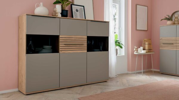 Interliving Wohnzimmer Serie 2032 – Highboard B18070
