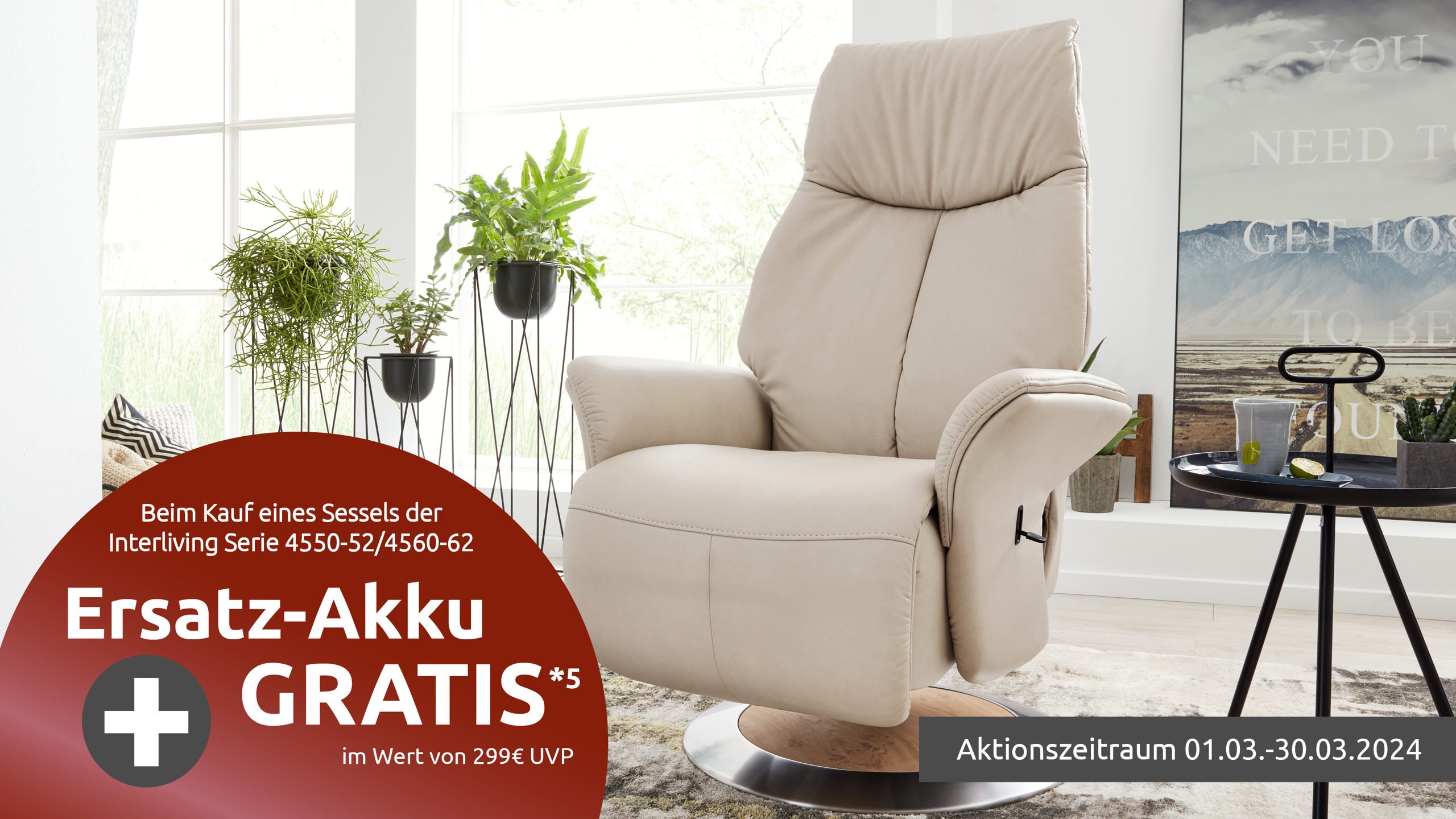Interliving Sessel Serie 4562 - Easy Swing Sessel 31D44
